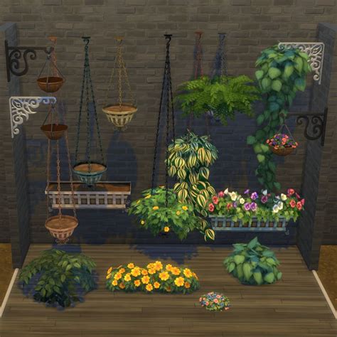 French Quarter Hanging Plants Sims Cc Objects Sims Sims Sims