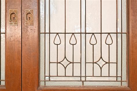 decorative leaded glass pocket doors — ARCHITECTURAL ANTIQUES