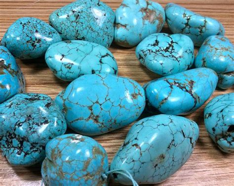 Blue Turquoises Extra Large Nuggets Tumbled Stabilized Mm X