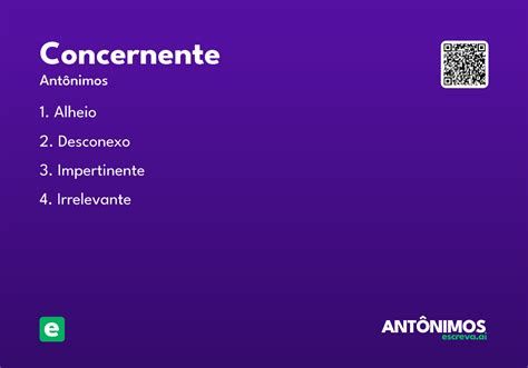 O Que Significa Concernente - Concernente - Significado e Sinônimo - escreva.ai