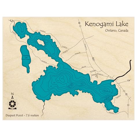 Kenogami Lake Custom Laser Cut Art Lake Art Llc