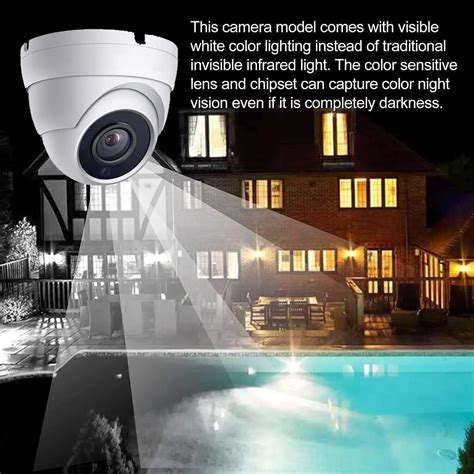 Uniview Compatible 4mp Color Night Vision Ip Turret Camera 2 8mm W Mic