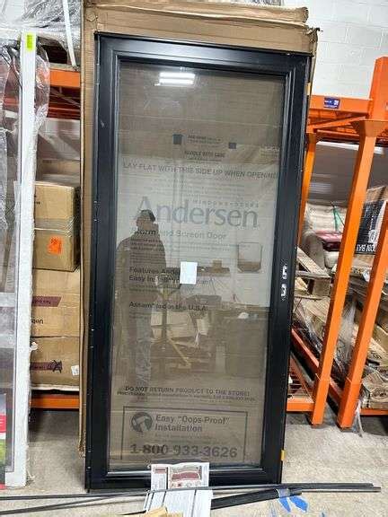 Andersen Series In X In Black Aluminum Storm Door See