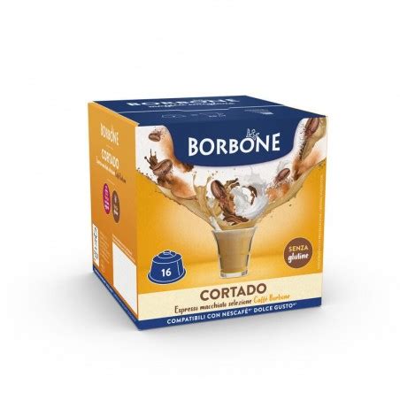 16 Capsule Borbone CORTADO Per Bevanda Solubile Al Gusto Caffè