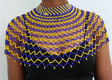 Amani African Beaded Cape Necklace Zurian