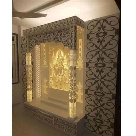 Glossy White Mm Corian Acrylic Mandir For Home At Rs Sq Ft In Patna