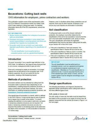 OHS Resource Portal Excavations Temporary Protective Structures