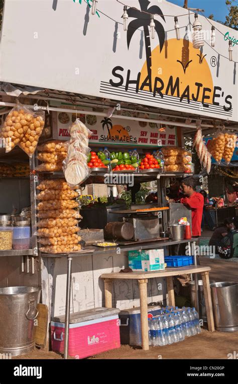 Snack Stall Chowpatty Beach Mumbai Bombay India Stock Photo Alamy