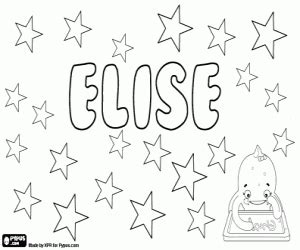 Coloriage Pr Noms De Fille Avec E Imprimer