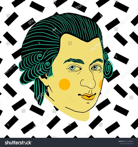 March 23 2018 Vector Illustration Of Wolfgang Amadeus Mozart In Pop