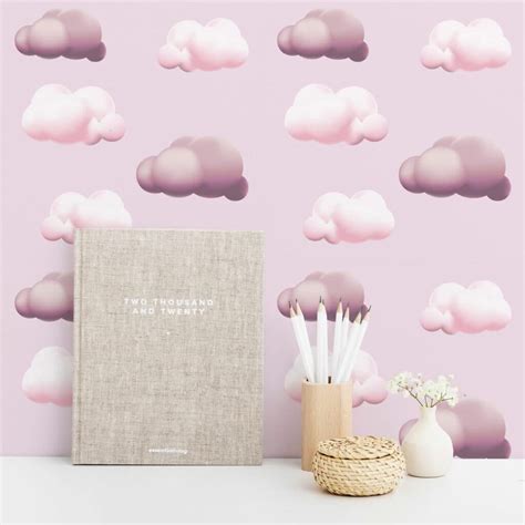 Pink cloud wallpaper - Peel and Stick or Non-Pasted