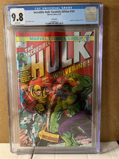 INCREDIBLE HULK 181 FOIL VARIANT FACSIMILE CGC 9 8 NM MINT WP 2023