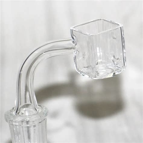 Smoking Quartz Sugar Cube Banger Nail Square Bowl Quartz Bangers 10mm 14mm Female Male Polished