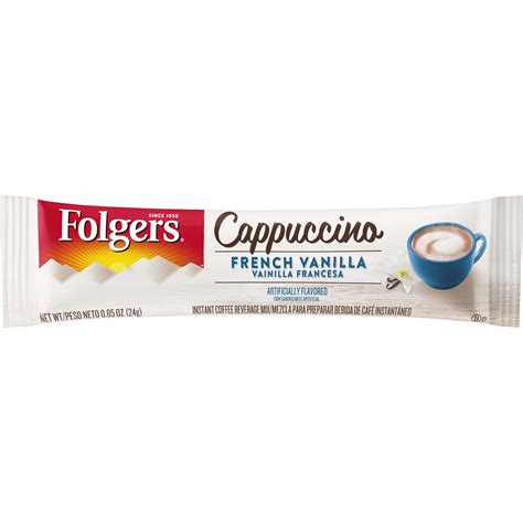 Folgers Cappuccino French Vanilla Instant Coffee Beverage Mix 32