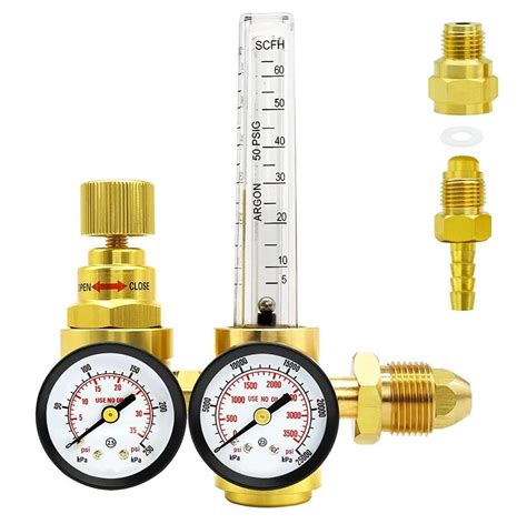 Manufacturer Dual Output Argon Regulator Flow Meter For TIG MIG Welding