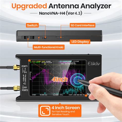 Mua Upgraded NanoVNA H4 Vector Network Analyzer V4 3 Elikliv 10KHz 1