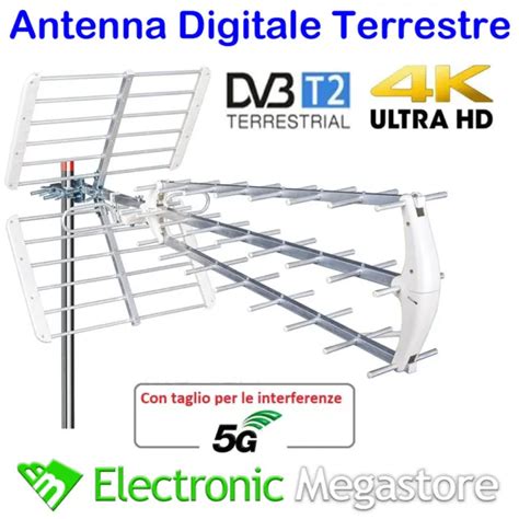 ANTENNA KIT TV Digitale Terrestre Esterna Alto Guadagno UHF DVB T2