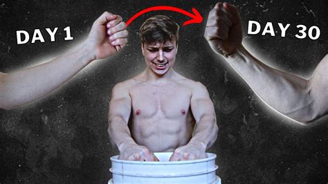 I Tried Rice Bucket Training Every Day For 30 Days Insane Forearm