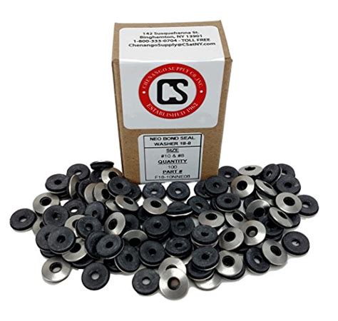 10 Neoprene Epdm Bonded Sealing Washers Stainless Steel 18 8 Neo Bond 100 Pieces Works With