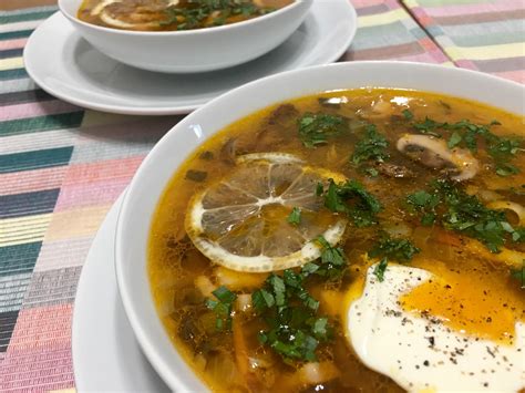 Homemade Russian Solyanka Soup Spicy And Sour Soup With Beef Bone