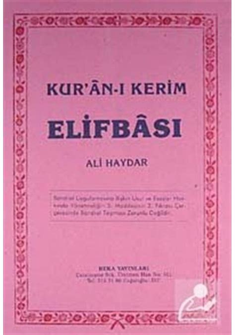 Kur an ı Kerim Elifbası Ali Haydar 2880000059820 Fiyatları ve Özellikleri