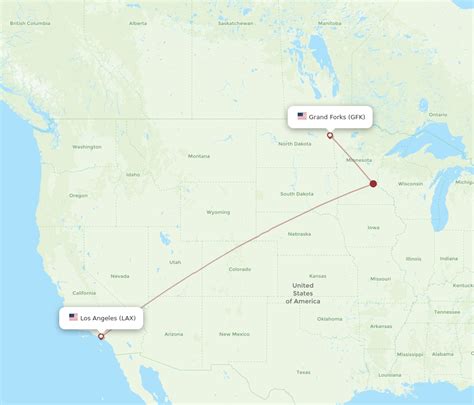 Flights From Grand Forks To Los Angeles Gfk To Lax Flight Routes