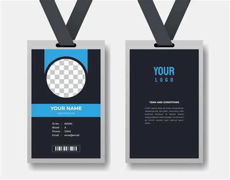 Minimalist Id Cards Template With Abstract Design For Company Stuff