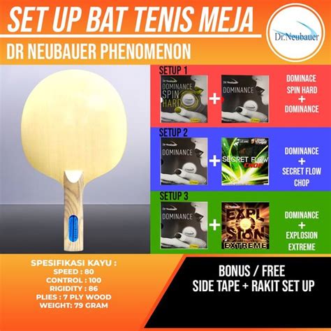 Jual Paket Bat Pingpong Rakitan Dr Neubauer Phenomenon Sauer Troger Di