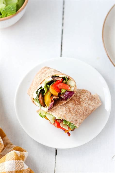 Grilled Veggie Wrap Vegetarian Hannah Magee RD