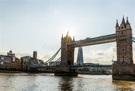 View of Tower Bridge at Sunset, London Stock Image - Image of blue ...