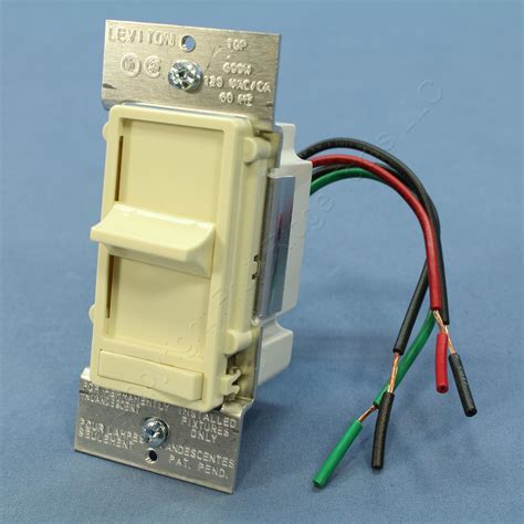 New Leviton Almond Decora Lighted 3 Way Preset Slide Dimmer Switch 600w 6633 Pa Ebay