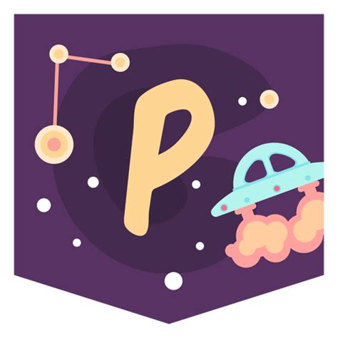 Space Alphabet P Banner Png And Svg Design For T Shirts