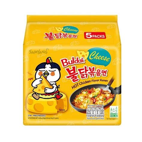 SAMYANG BULDAK CHEESE HOT CHICKEN NOODLES 140g PACK OF 5