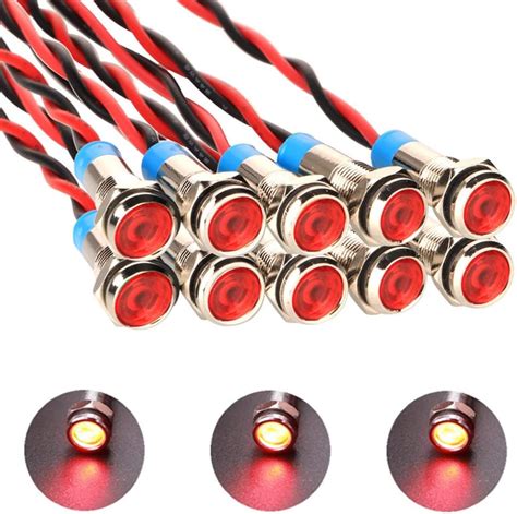 Amazon Gebildet Pcs Mm Led Metal Indicator Light Ac Dc