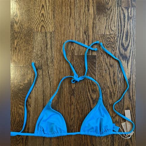 SKIMS Swim Skims Swim Triangle Bikini Top Turquoise S M Poshmark