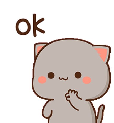 Ok Yes Sticker - Ok Yes Sure - Discover & Share GIFs | Cute cat gif, Cute cat illustration, Cute ...