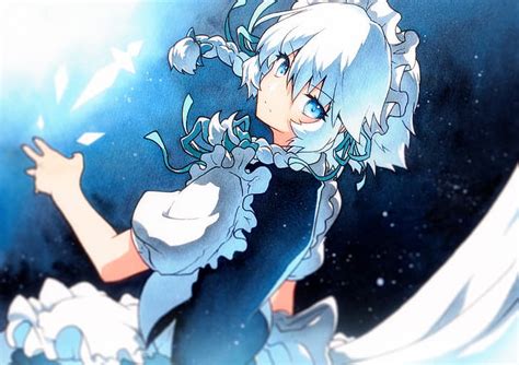 HD Wallpaper Touhou Maid Izayoi Sakuya Knife Looking At Viewer