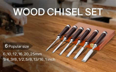 Wood Chisel Set Pcs Carpentry Chisel With Wooden Storage Case