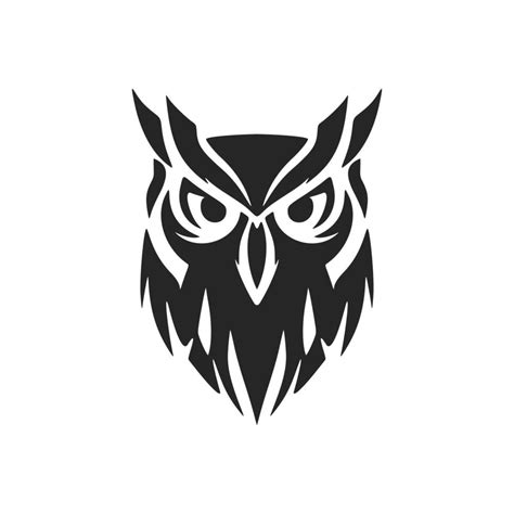 Elegant black owl logo. Isolated. 20205608 Vector Art at Vecteezy