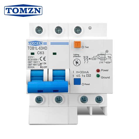 Residual Current Circuit Breaker Main Switch With Surge Protector Rcbo