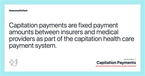 Capitation Payments AwesomeFinTech Blog