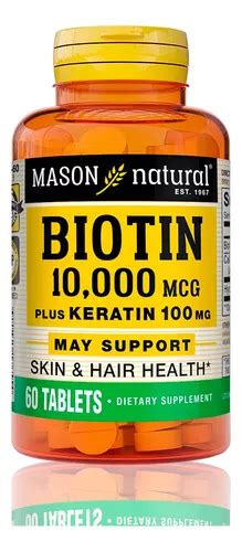 Biotina Mason Mcg Plus Keratin Mg Tabletas Cuotas Sin Inter S