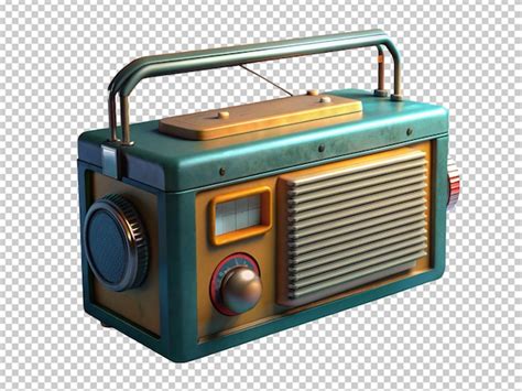 Premium Psd Radio Retro