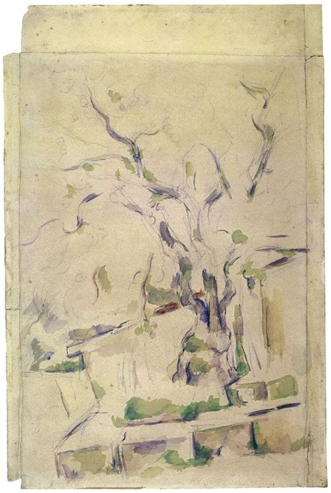 Paul C Zanne Pistachio Tree In The Courtyard Of The Ch Teau Noir