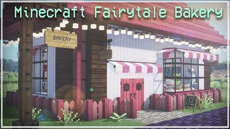 Aesthetic Minecraft Fairytale Pink Bakery 🌸🍰 Speed Build Cit Ghoulcraft