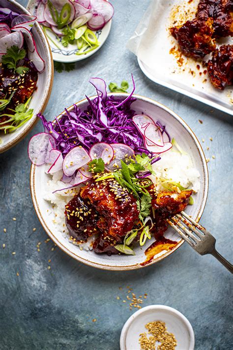 Korean Fried Chicken Bowls - Donal Skehan | EAT LIVE GO