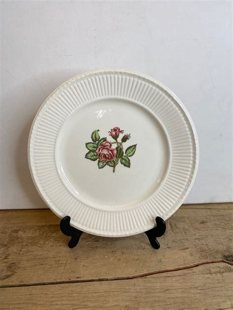 Vintage Enoch Wedgwood Edme Moss Rose Ironstone 10 Inch Dinner Plate In