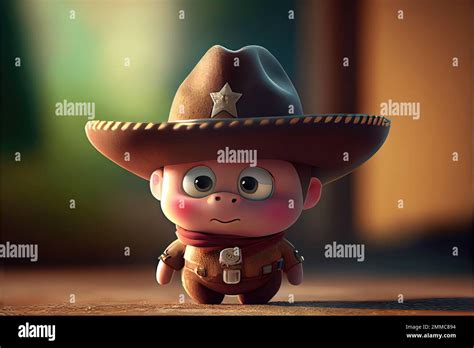 Un Personaje Lindo Y Tierno Sheriff Estilo De Animaci N D Con