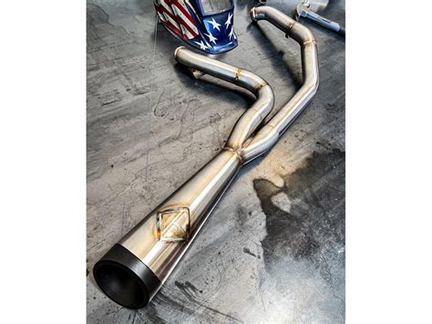 2 Into 1 Cutback Exhaust Stainless Steel With Black End Cap Fits