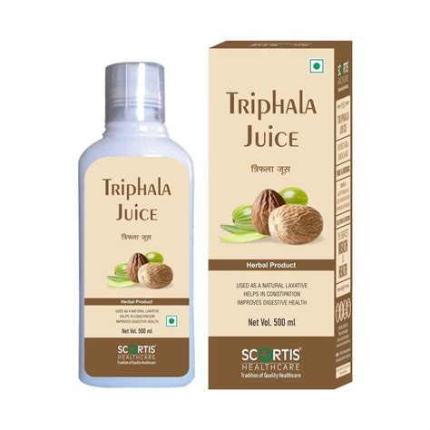 Scortis Healthcare Triphala Herbal Juice 500 Ml Packaging Type Box